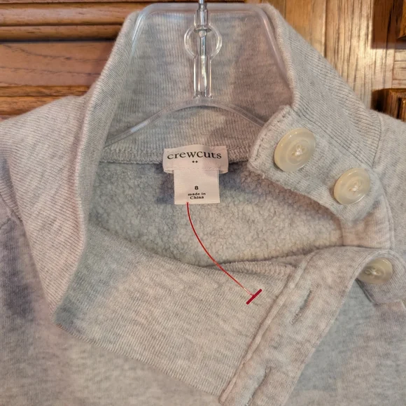 Crewcuts Light Gray Button-Up Sweatshirt - Picture 2 of 4
